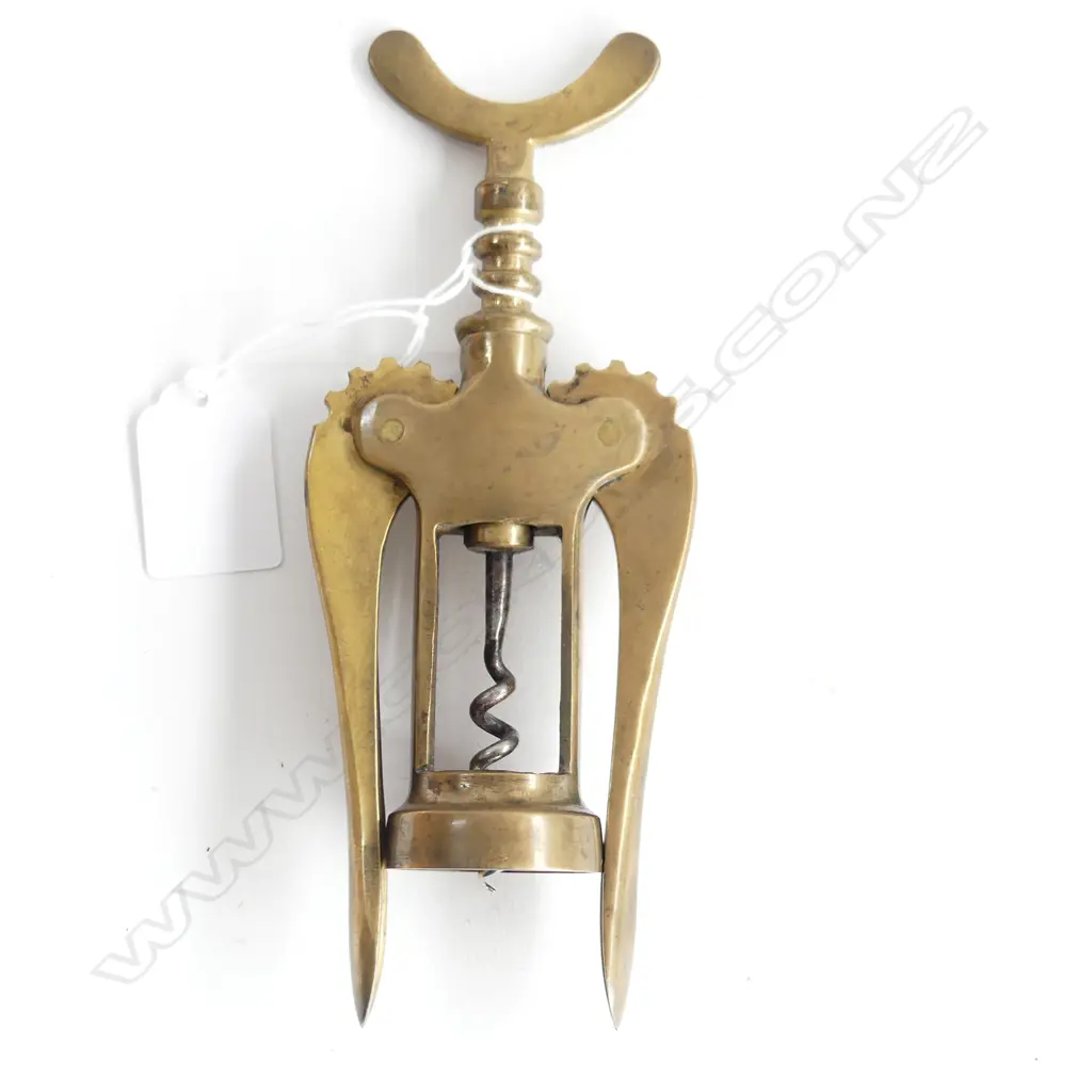 An Italian double-lever brass corkscrew, Image 1++