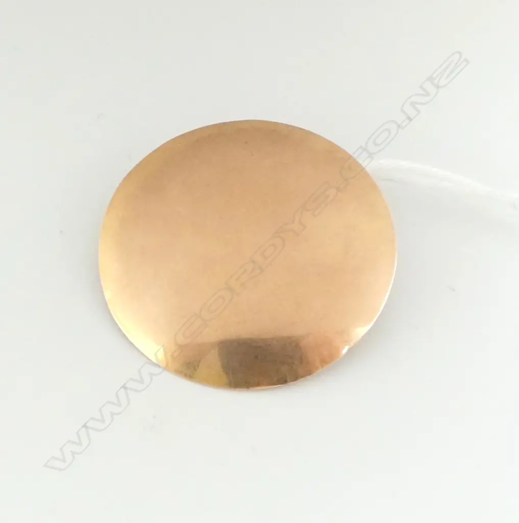 9ct GOLD DISC BROOCH,1.62mm, Dia.25mm Image 1++