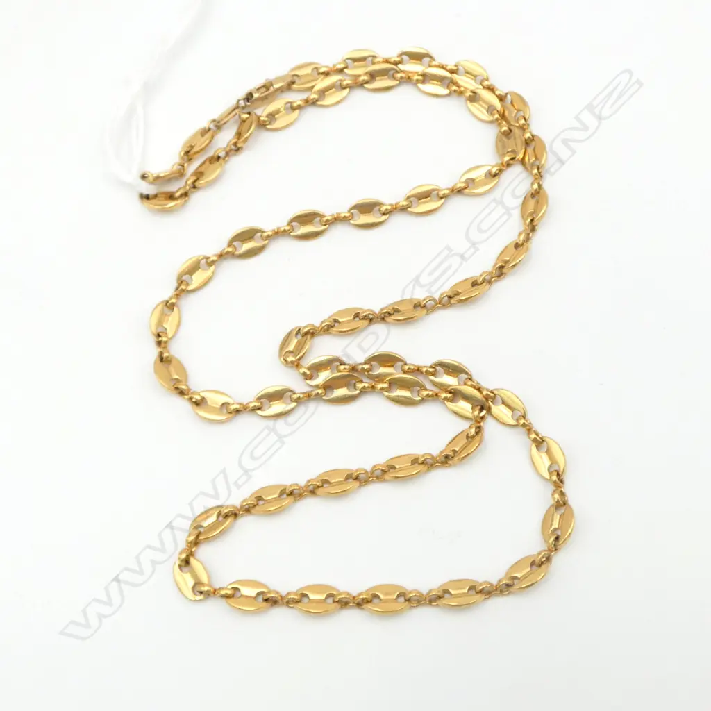 14ct GOLD NECK CHAIN capstan link L.540mm 15.9gms  Image 1++