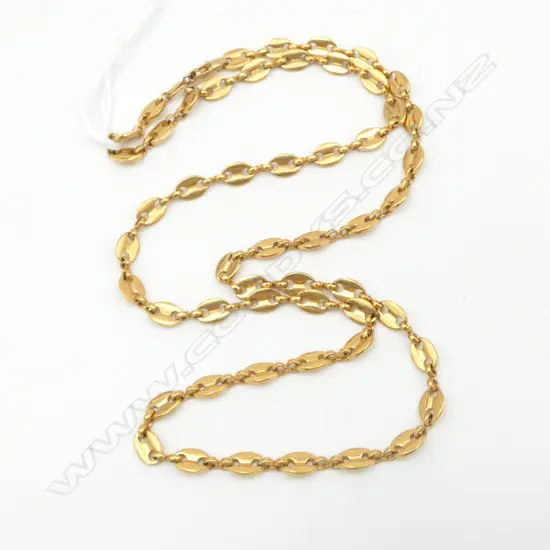 14ct GOLD NECK CHAIN capstan link L.540mm 15.9gms 