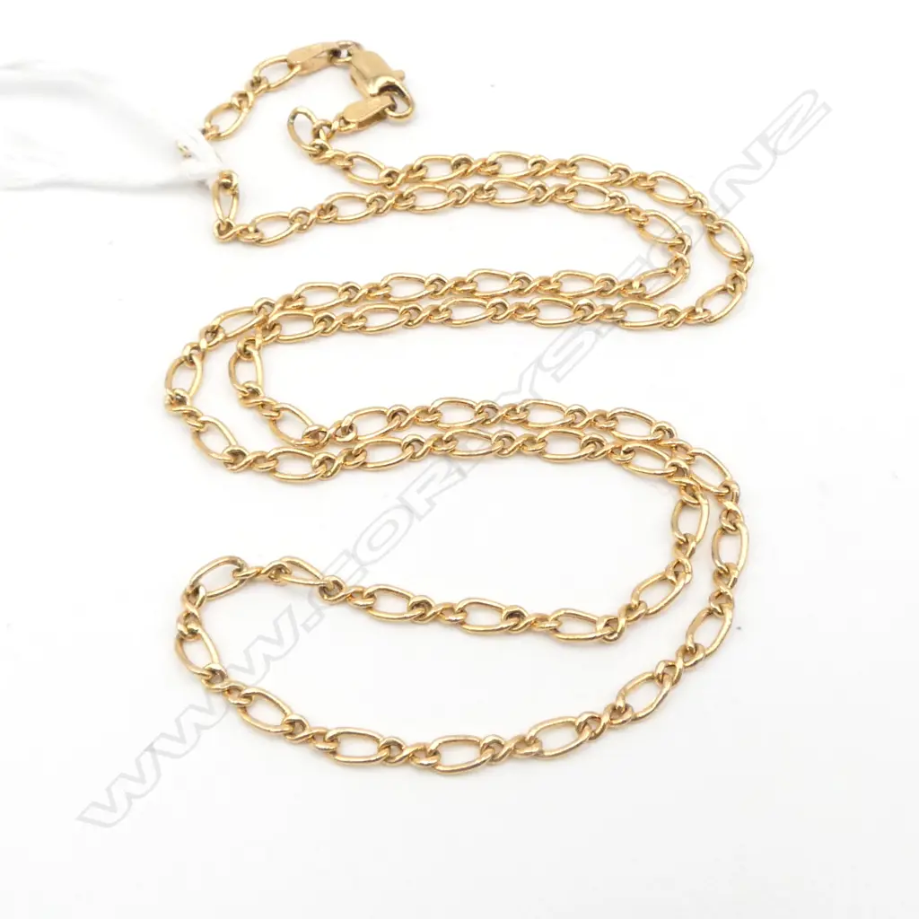 9ct GOLD NECK CHAIN L.480mm. 3.94gms Image 1++