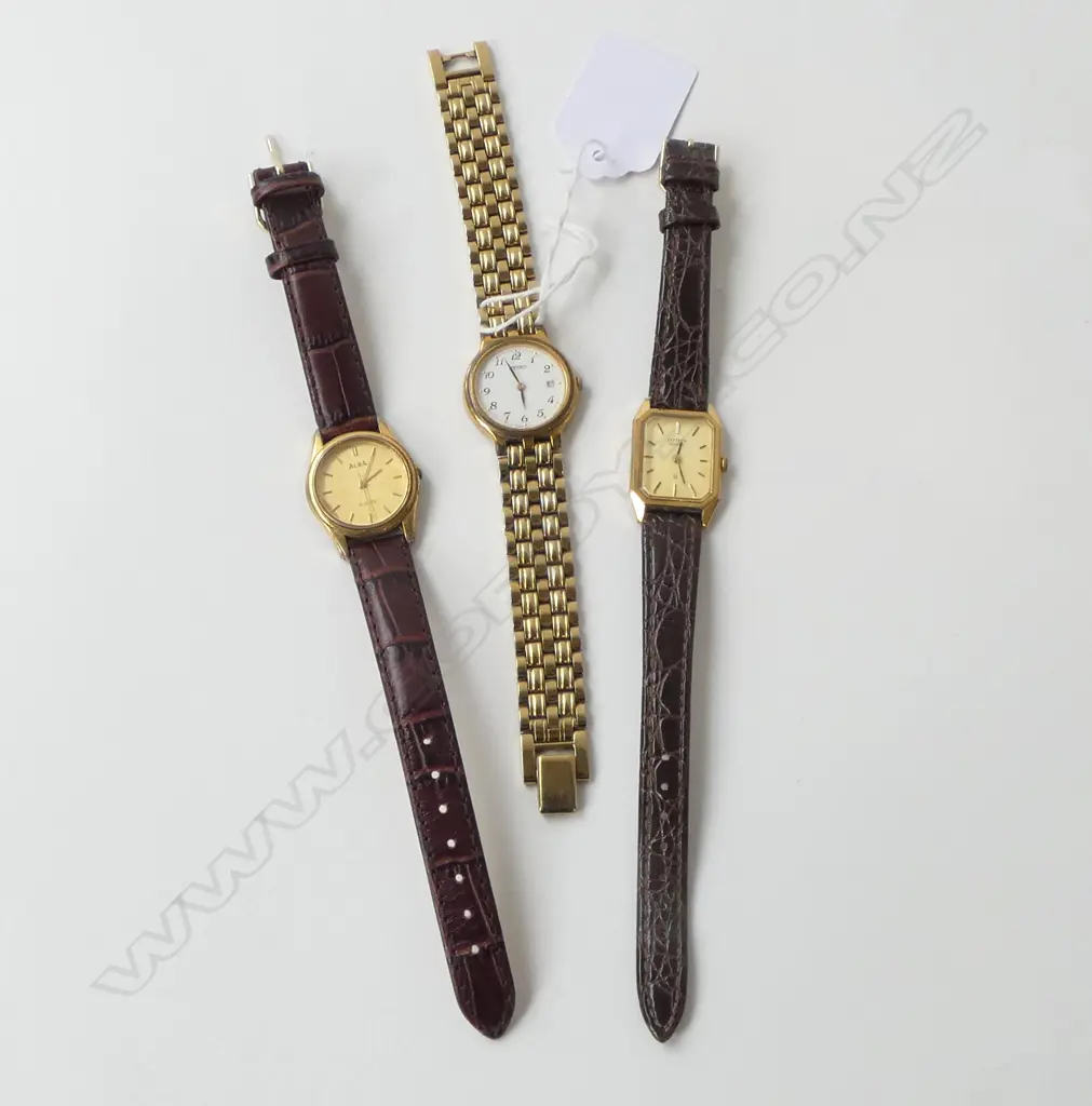 3 WRISTWATCHS; SEIKO, CITIZEN & ALBA  Image 1++