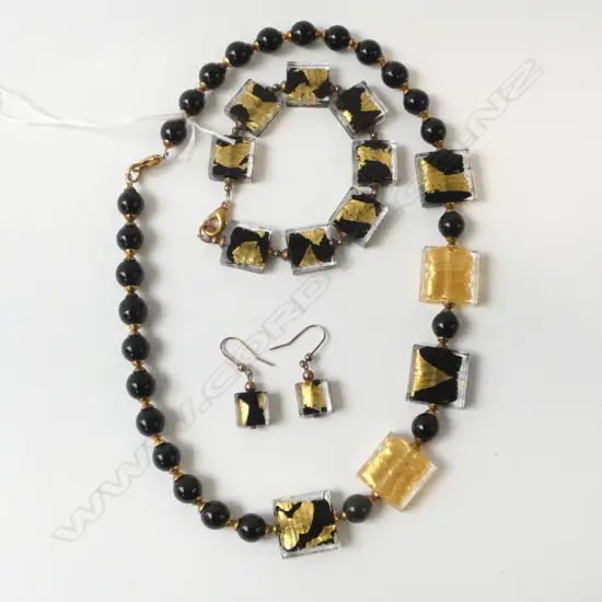 MURANO NECKLACE, BRACELET & EARRINGS SET