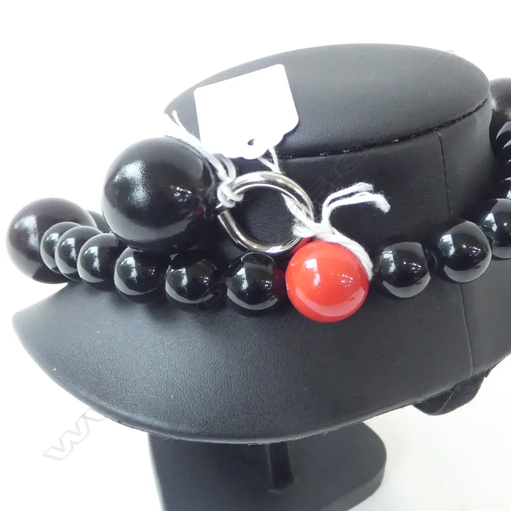 CONTEMPORARY WOOD/RESIN NECKLACE & RING SET by jeweller Kim Brice Image 1++