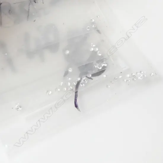 MULTIPLE UNSET SML DIAMONDS, a few faulted