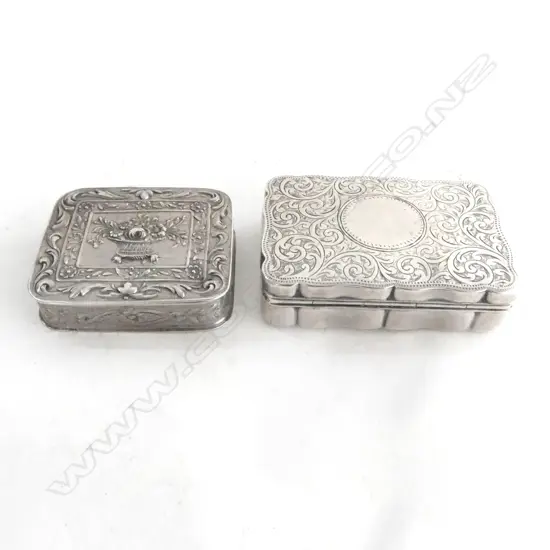 2 SILVER CONTAINERS; STG 52gms, 800 35gms