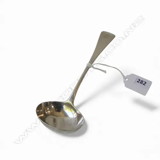 GEORGIAN S/SILVER SAUCE LADLE DENT TO BOWL 53GMS