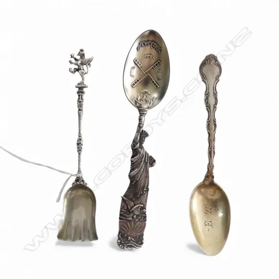 3 EDWARDIAN VIN SILVER SPOONS 68GMS