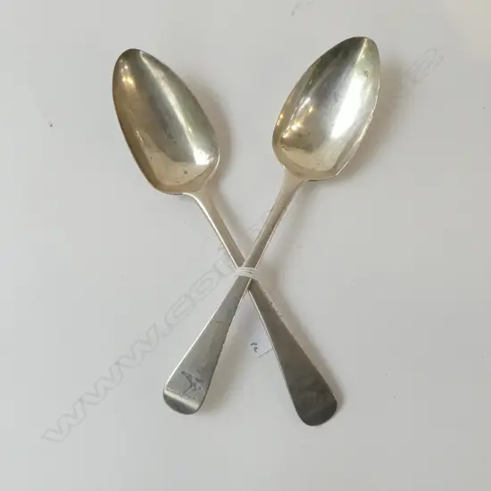 PR GEORGIAN S/SILVER TABLE SPOONS 136GMS