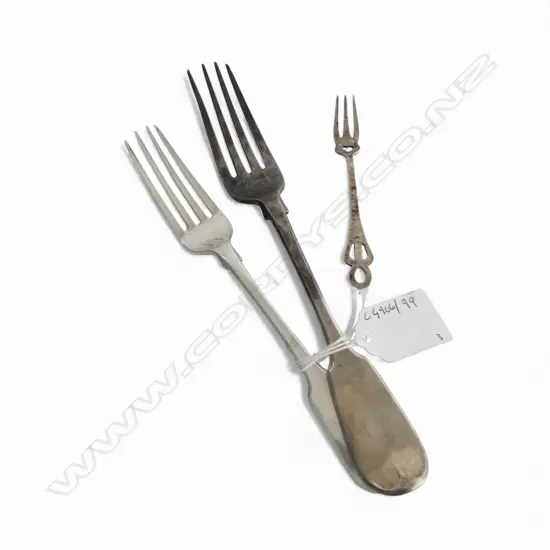 3 S/SILVER FORKS DIFFERENT SIZES 113GMS