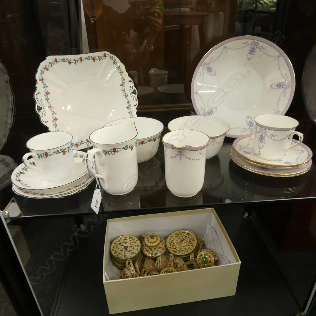 2 SHELLEY CHINA PART TEASETS CSP C/SUGAR & CAKE PLATE CSP C/SUGAR & CAKE PLATE Image 1++