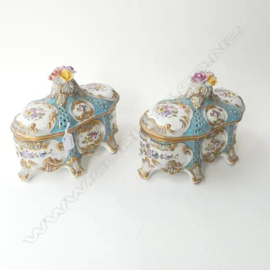 PR DRESDEN PORCELAIN LIDDED CONTAINERS W.290mm