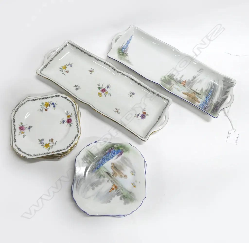 2 SHELLEY CHINA SANDWICH SETS 5 SIDEPLATES & 6 SIDEPLATES Image 1++