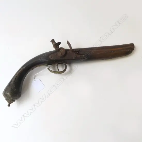 OLD EASTERN FLINTLOCK PISTOL L.380mm