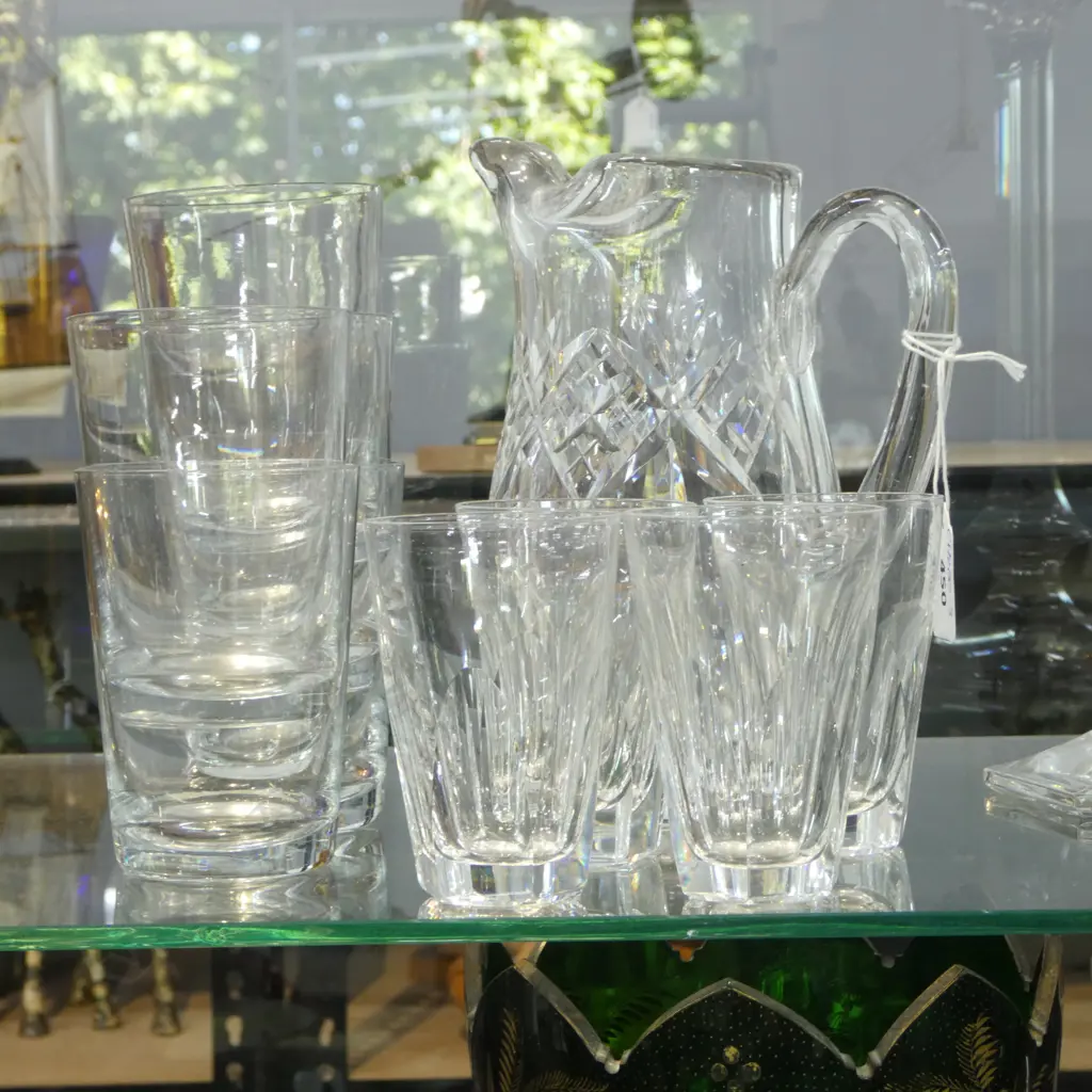 4 WATERFORD GLASSES + CRYSTAL JUG & 5 GLASSES Image 1++