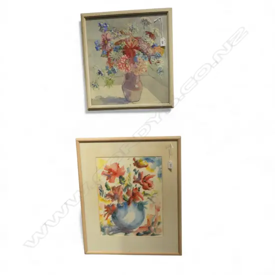 BEATRICE SEDDON, STILL LIFE, W/C, 380x355 + ALICE PELLOW, STILL LIFE, W/C, 400x310mm