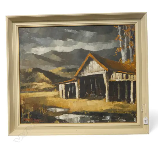 ROBERT CHILVERS, AUTUMN AWATERE VALLEY, OIL, 500x600mm
