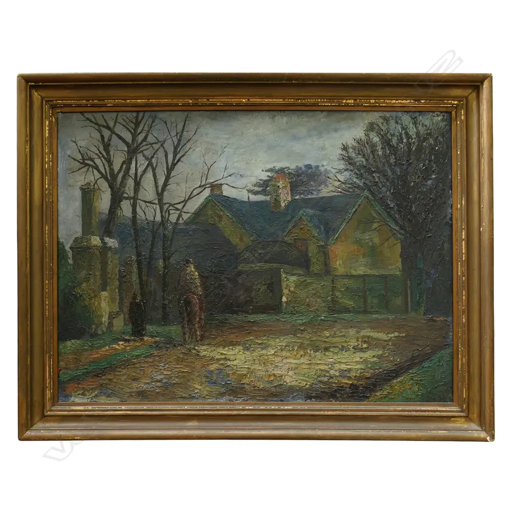 JAMES E. GREEF, STABLES, LATE 19thC, OIL ON BOARD, 445 x 600mm Image 1++