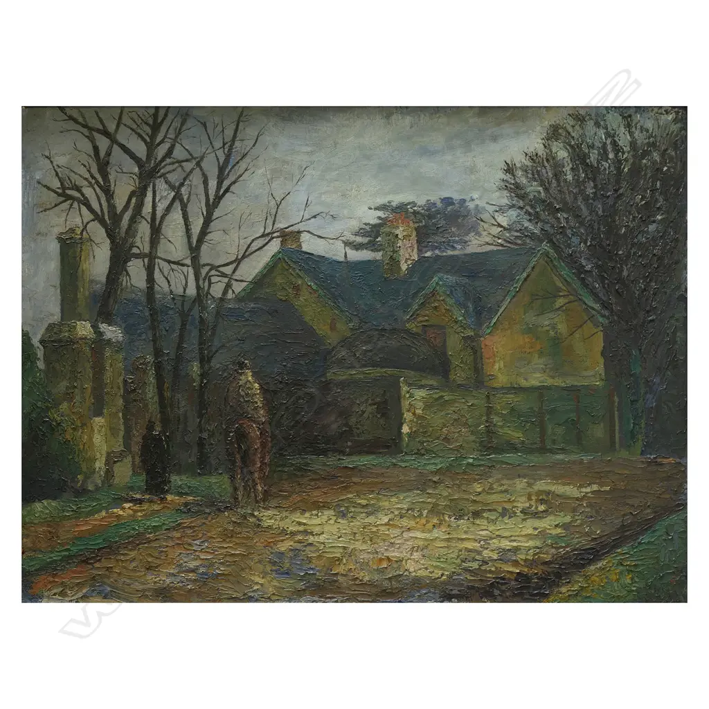 JAMES E. GREEF, STABLES, LATE 19thC, OIL ON BOARD, 445 x 600mm Image 1++