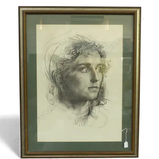 PIETRO ANNIGONI 'STUDY OF A GIRL WITH CAPE' LITHOGRAPH ED. 124/125 670 X 485 MM