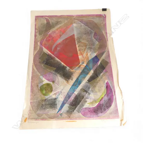 BETTY CURNOW (1911-2005) RHAPSODY 4, SCREENPRINT 635x465mm SIGNED