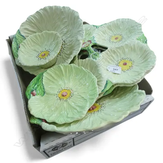 6 PC CARLTON WARE 'POPPY' INCLDS 2 HORS D'OEUVRE DISHES & 4 SERVING DISHES