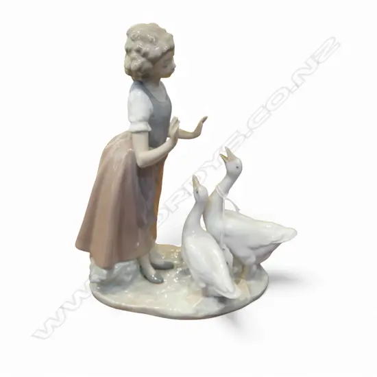 NAO for LLADRO 'GIRL w GEECE', H.280mm