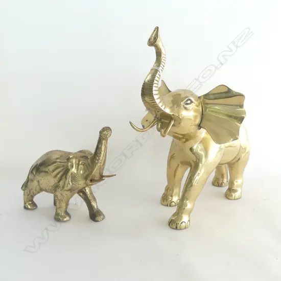 2 BRASS ELEPHANTS H.360mm