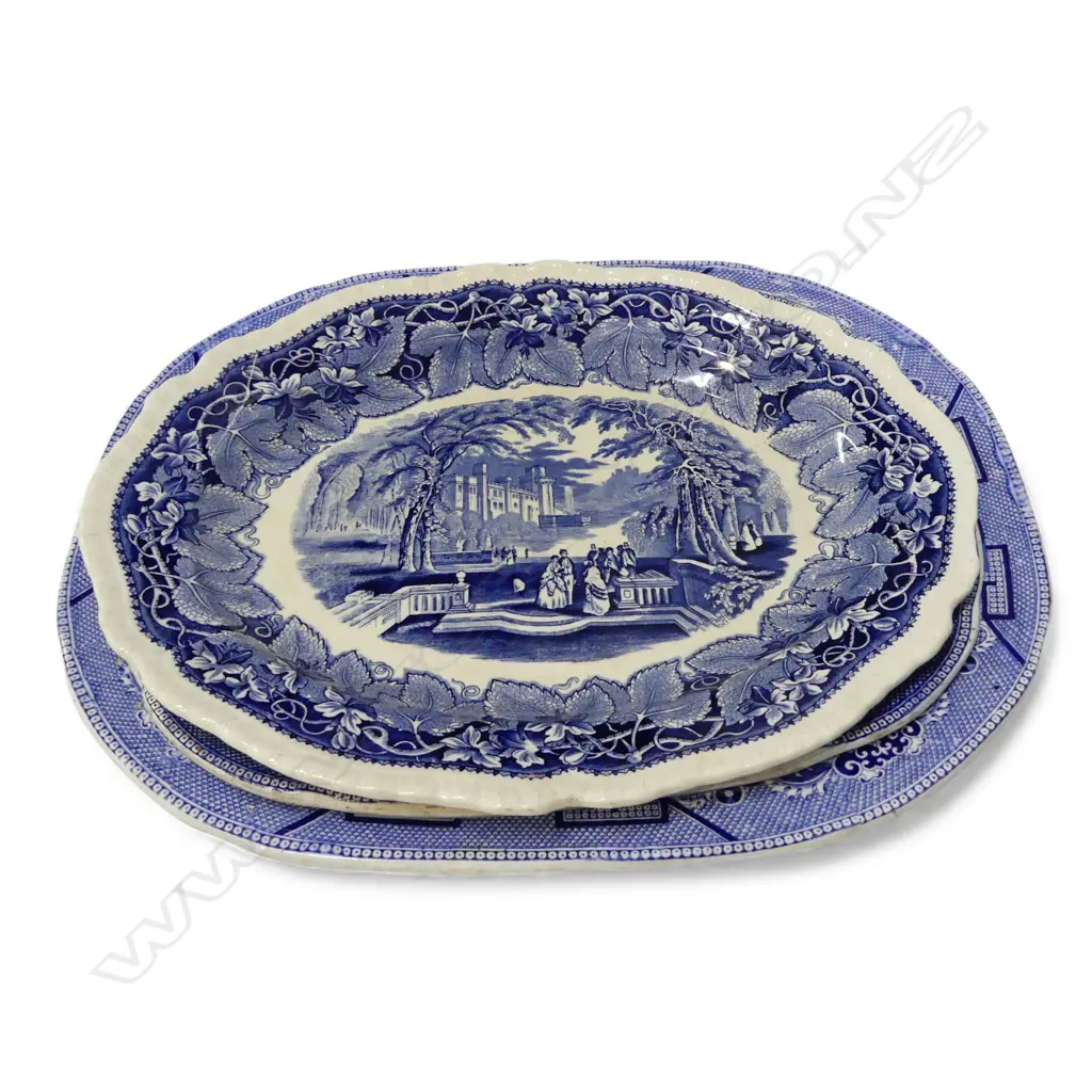 3 B/W VICTORIAN ASHETS; 2 WILLOW PAT. L.440mm Image 1++