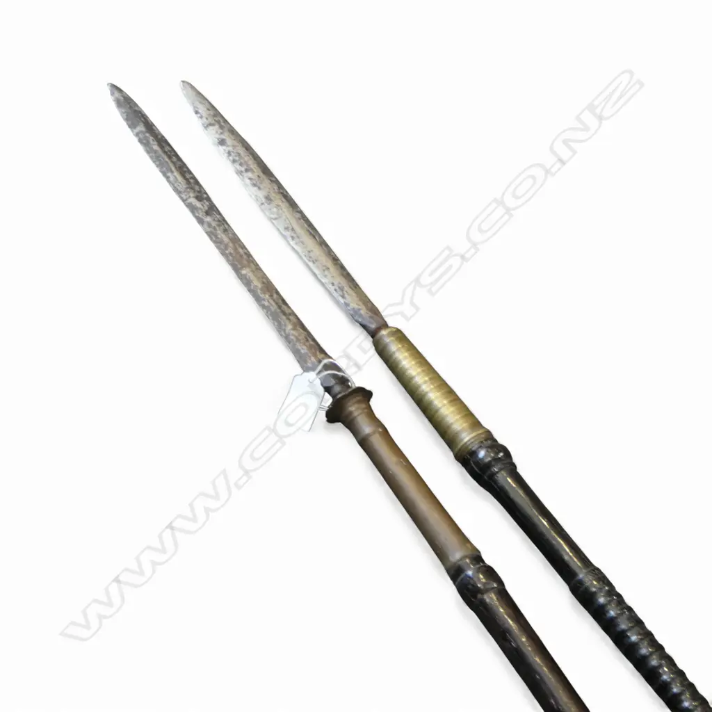 2 OLD JAPANESE LONG NagaYari SPEARS L.1415mm Image 1++