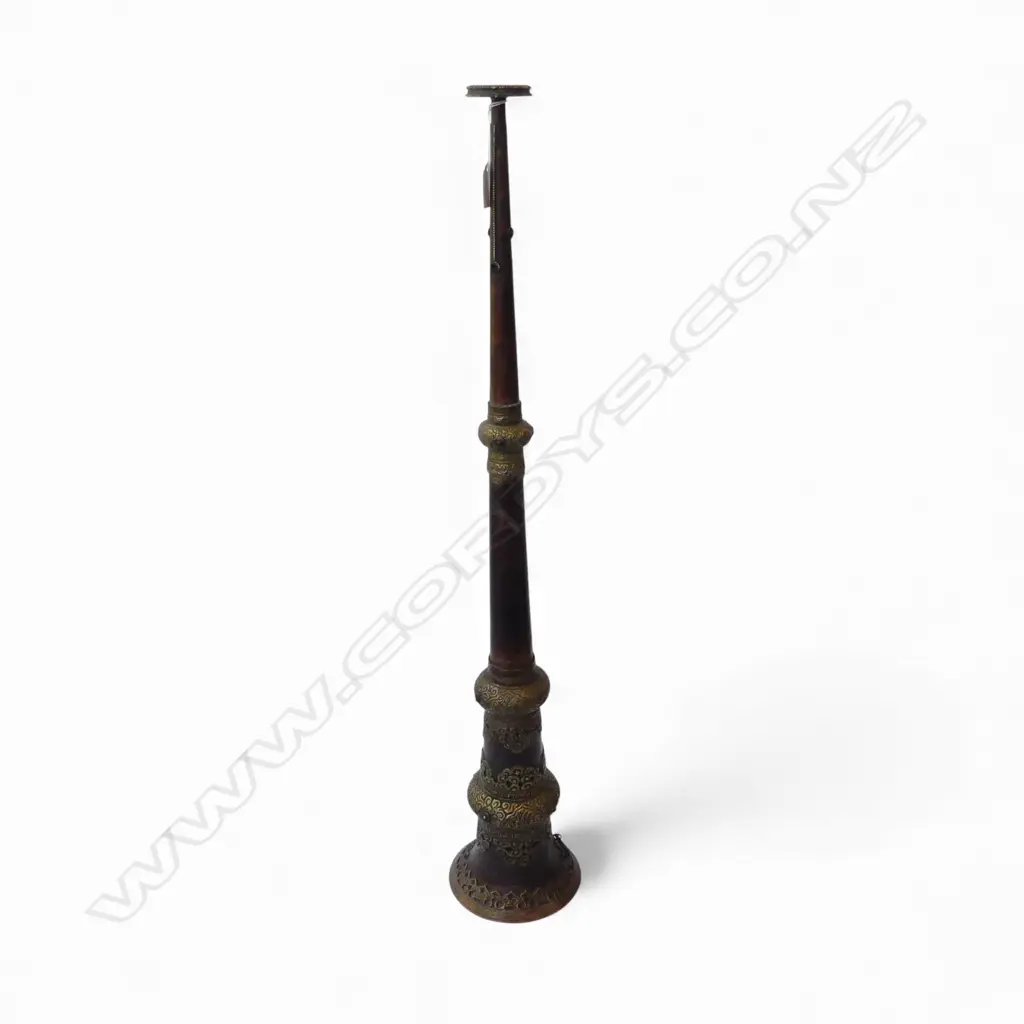 TIBETIAN 3 STAGE EXTENSION  COPPER TEMPLE TRUMPET L820MM Image 1++