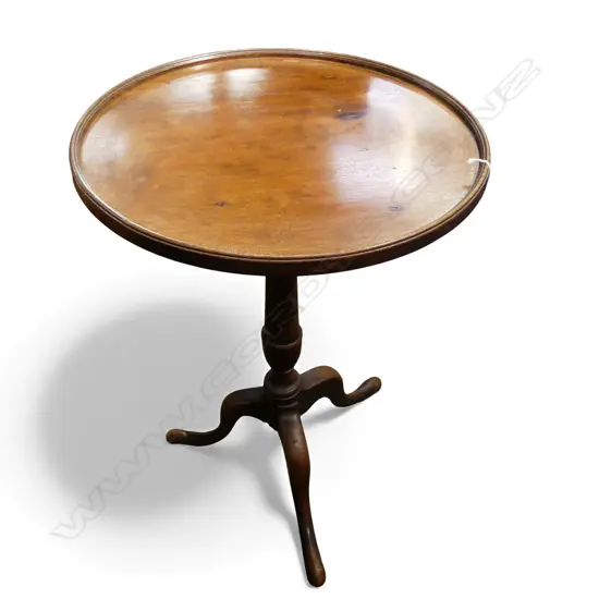 ANTIQUE MAHOGANY WINE TABLE H.740mm, 475mm dia