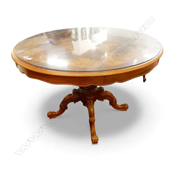 CIRCULAR MARQUETRY TABLE Dia.1180mm