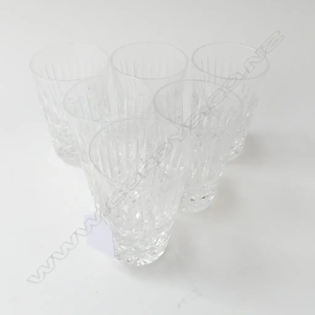 SET OF 6 WATERFORD GLASS TUMBLERS H.90mm Image 1++