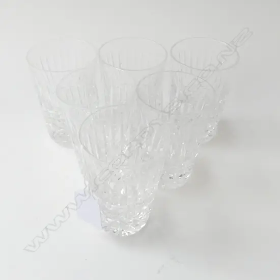 SET OF 6 WATERFORD GLASS TUMBLERS H.90mm