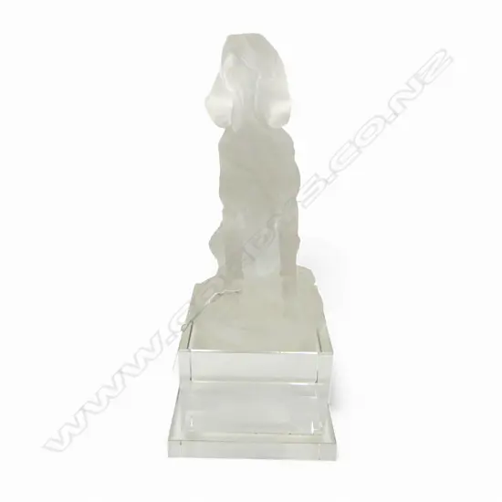 CAST GLASS DOG SCULPTURE AFTER PIERRE JULES MENE H.320mm