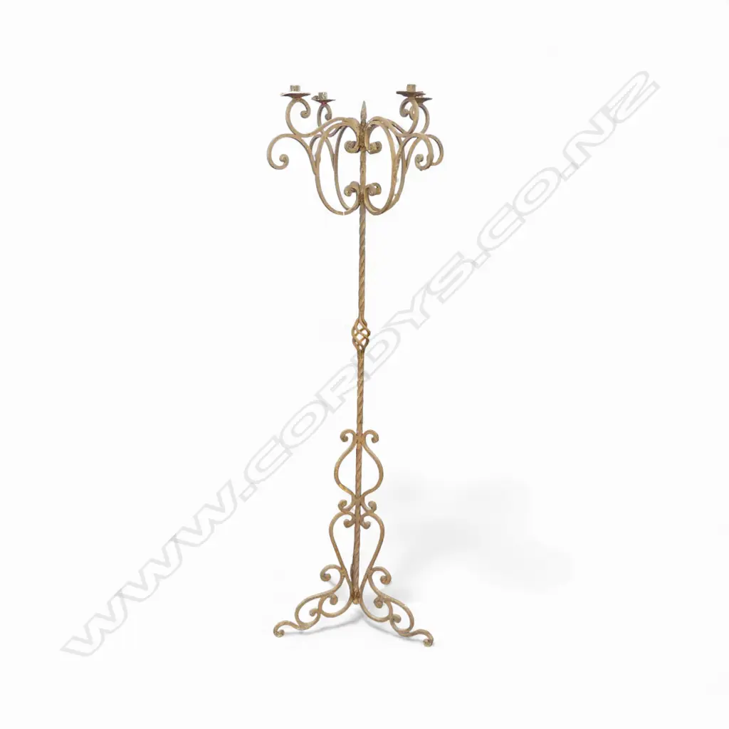 WROUGHT IRON CANDLESTICK H.1760mm Image 1++