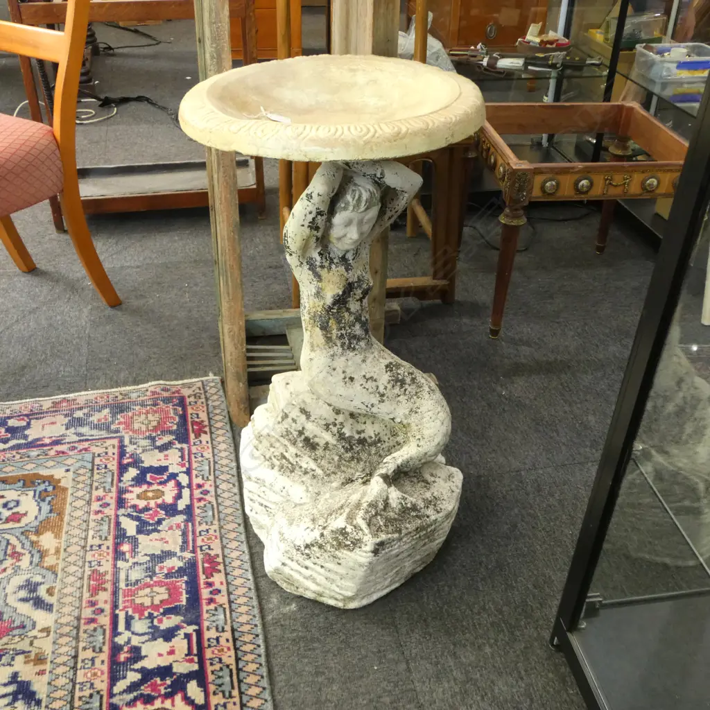 MERMAID BIRD BATH H.730mm Image 1++