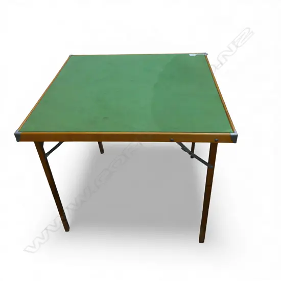 GREEN BAIZE FOLDING CARD TABLE 740x740mm