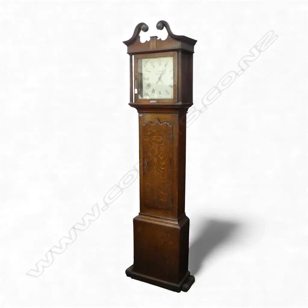 ANTIQUE OAK LONG CASE CLOCK, T. HARDY NOTTINGHAM 455x230x2100m Image 1++