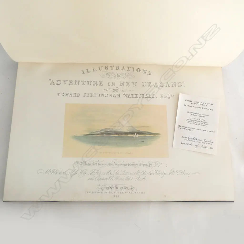 ILLUSTRATIONS TO ADVENTURES IN NZ by EDWARD JERNINGHAM WAKEFIELD, FACSIMILE Ed.112/500 Image 1++