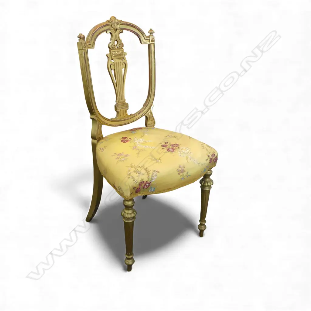 FRENCH STYLE GILT SIDE CHAIR Image 1++