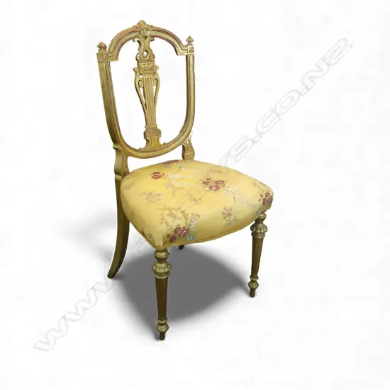 FRENCH STYLE GILT SIDE CHAIR