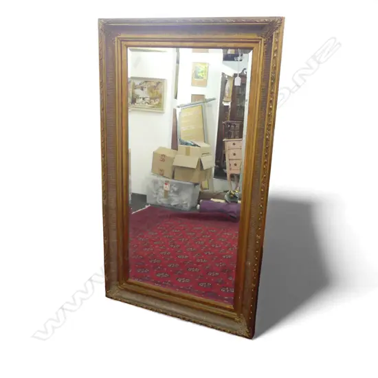 LARGE GILT FRAMED MIRROR  845 x 1450mm