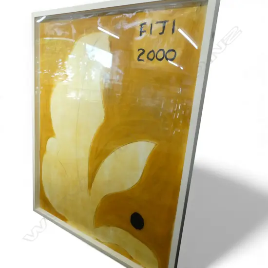 BILL COCKER, FIJI 2000, ACRYLIC ON PAPER, 1860x1500mm small tears to paper edges