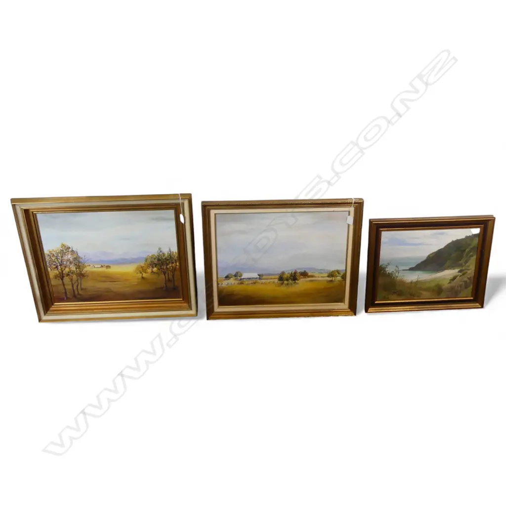 3 PAINTINGS; J.W. ASH & 2 DOROTHY MEMETT Image 1++