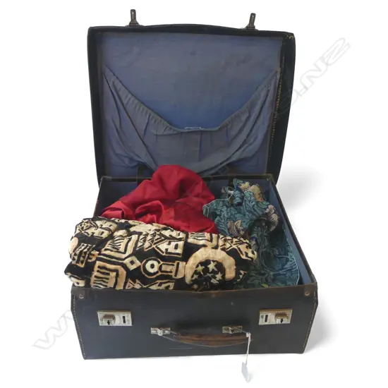 SUITCASE W.400mm w. VINTAGE FABRIC PIECES