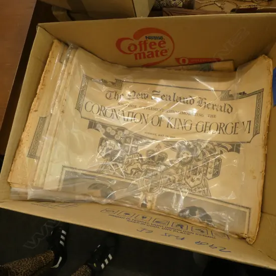 6 NEWSPAPER SPECIAL EDITIONS; 4 1930s ENGLISH ROYALTY + 2 AUCKLAND BRIDGE