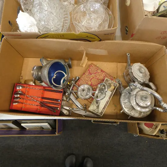 ASST. SILVER PLATE, CUTLERY etc