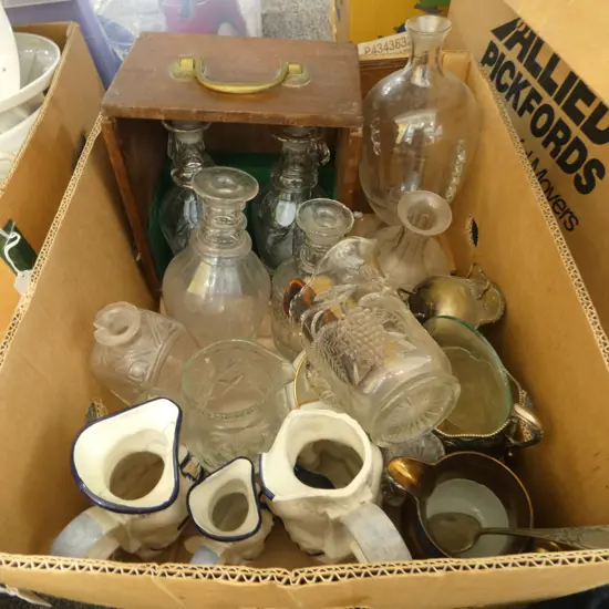 ANTIQUE DECANTERS ETC